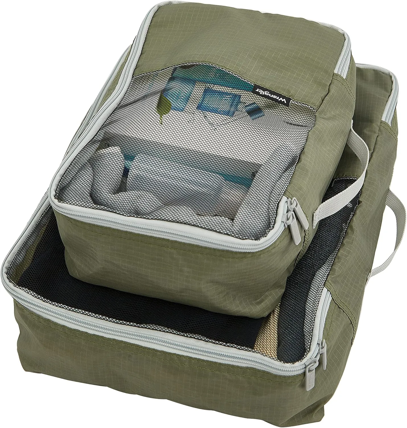 Wrangler Elysium Luggage & Packing Cubes, Green, 4 Piece Set
