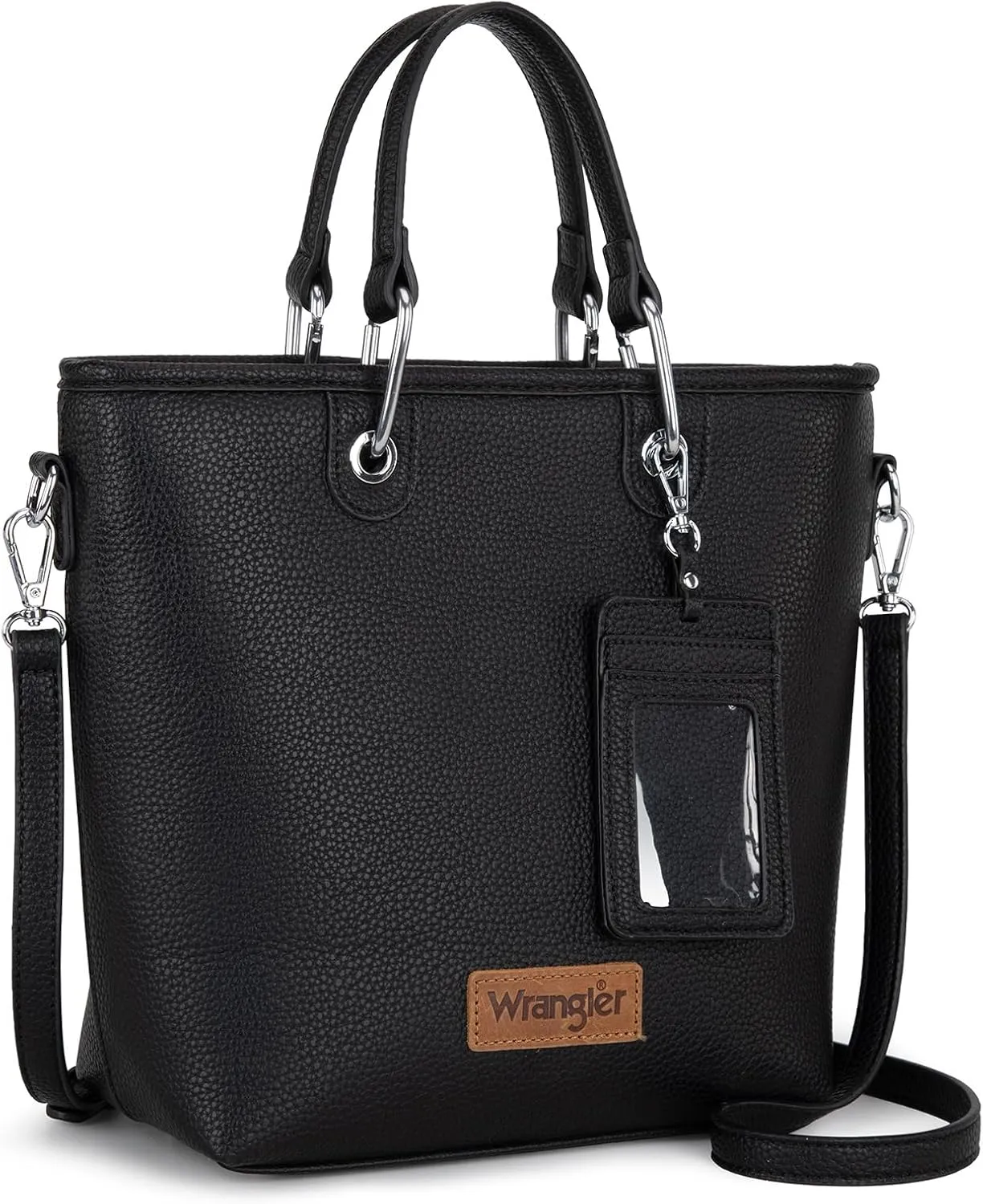 Wrangler Tote Bag for Women Casual Work Top-handle Handbag with Card Holder