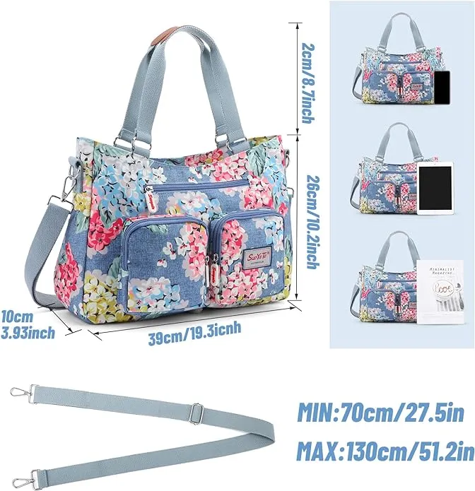 zootop Handbag Top Handle with Multi Pockets Crossbody  with Detachable Shoulder Strap Waterproof Messenger Bag Large for Casual Work Shopping Travel