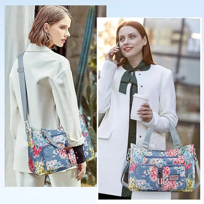 zootop Handbag Top Handle with Multi Pockets Crossbody  with Detachable Shoulder Strap Waterproof Messenger Bag Large for Casual Work Shopping Travel